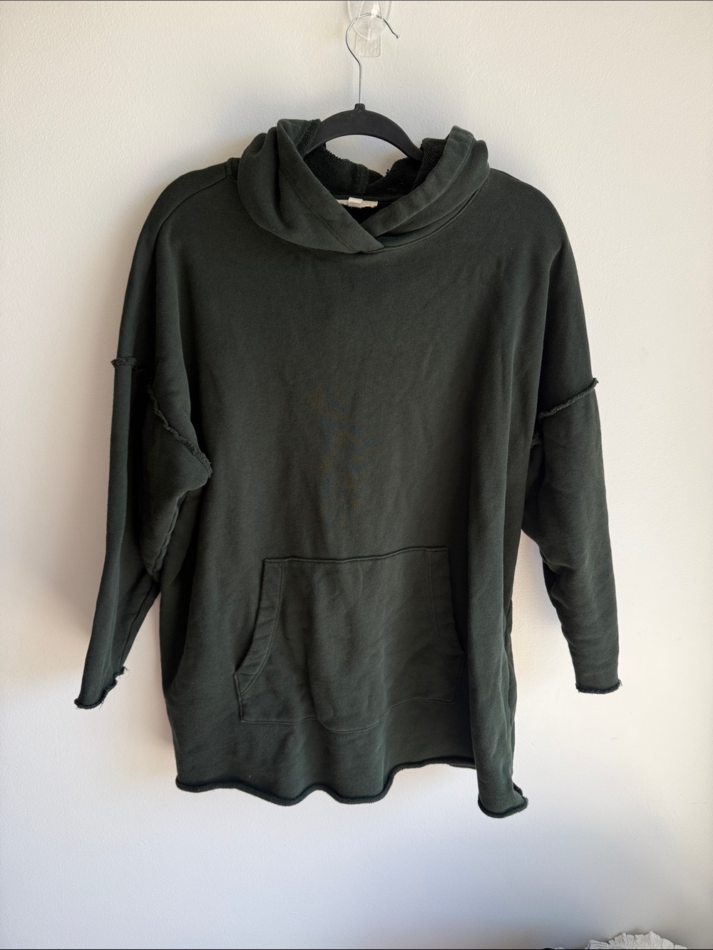 Eileen Fisher Dark Olive Green Hooded Pullover
